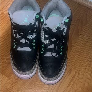 Jordan Black and Green Sneakers with Chunky Sole